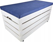 Fenyő Láda Tároló Puff Kárpitozott Láda