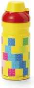 Kulacs, 390 ml, LEGO Brick, sárga-piros-mintás (L40560801)