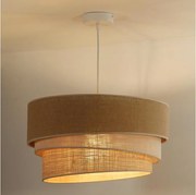 Duolla - Csillár zsinóron YUTE TRIO 1xE27/15W/230V átm. 45 cm barna/szürke/bézs