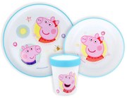 Peppa malac Core csúszásmentes étkészlet, micro műanyag szett
