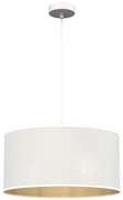 Luminex Csillár zsinóron LOFT SHADE 1xE27/60W/230V á. 40 cm fehér/arany LU5266