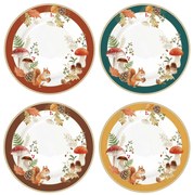 Őszi porcelán desszertes tányér 4 db szett díszdobozban Autumn Breeze