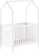 Fehér borovi fenyő babaágy állítható magassággal 60x120 cm Scott – Vipack