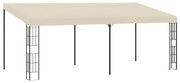 krémszínű falra szerelhető szövetpavilon 3 x 6 m