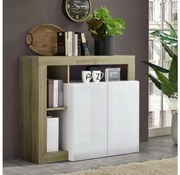 Komód LENOR fehér/barna