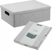 Tároló Doboz Összecsukható Tárolódoboz Fedéllel Szürke 36x27x13cm