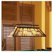 Elstead QZ-INGLENOOK-ISLE - Tiffany INGLENOOK láncos csillár 3xE27/100W/230V