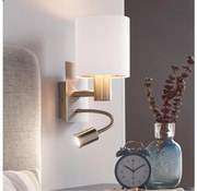 Eglo 96484 - LED flexibilis lámpa PASTERI 1xE27/40W+LED/3,8W fehér