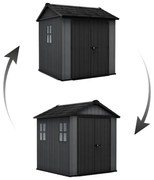 Kerti ház Keter Newton Plus széles 7x7,5 szürke, padlózattal