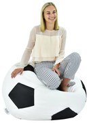 EMI focilabda mintás fehér-fekete műbőr babzsákfotel