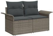 Kerti Kanapé Szett 10 pcs Szürke 100 x 55 x 73 cm Poli rattan