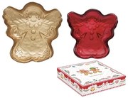 Karácsonyi Üvegtál szett 2 db-os angyal forma díszdobozban Sweet Christmas