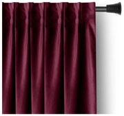 Borvörös bársony dimout (részleges sötétítő) függöny 140x270 cm Pleat – Restilo