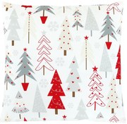 Párna karácsonyfákkal töltve, 45 x 45 cm