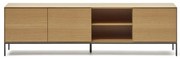 Natúr színű TV-állvány tölgyfa dekorral 195x55 cm Vedrana – Kave Home