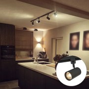 Okos 1 fázisú sínrendszer 4 WiFi GU10 spottal fekete - Jeana