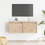 2 darab tömör fenyőfa faliszekrény 45 x 30 x 35 cm