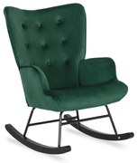 Zöld Hintafotel Bársony Kárpittal. ELIS