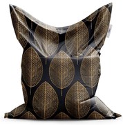 Classic babzsák arany levelek - gyerek, fekete / arany