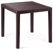 Kerti asztal Ratan Lux, 73 x 75,5 x 75,5 cm,wenge, 73 x 75,5 x 75,5 cm, wenge