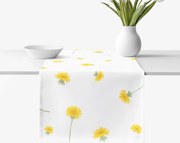 Goldea pamut asztali futó - pitypangok 20x120 cm