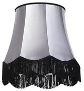 Selyem lámpabúra fekete szürkével 45 cm - Granny