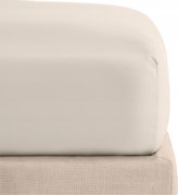 Szatén gumis lepedő 140x200 bézs világos egyszínű