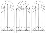 3 db fekete vas növényfuttató állvány 40 x 100 cm