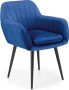 Velúr kárpitozott szék fésülködőasztalhoz, nappaliba, étkezőbe kék K429