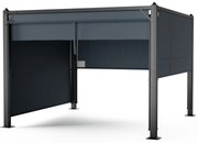 Blumfeldt Pantheon Cortina pavilon 3x3 m, időjárásálló, alumínium, porfestett, redőnyök