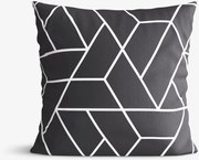 Goldea pamut párnahuzat - mozaik minta, sötétszürke alapon 30 x 50 cm