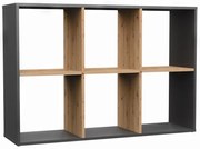 MIX Malax 2x3 polc, antracit-tölgy