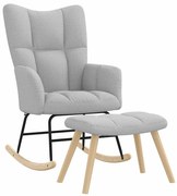 felhőszürke szövet hintaszék zsámollyal