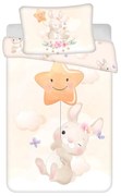 Sárga pamut gyerek ágyneműhuzat babaágyhoz 100x135 cm Bunny "Star" – Jerry Fabrics