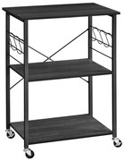 Szervírozó asztalka MARGE fekete