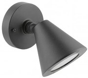 Lámpa Kerti lámpatest LUSTINO-D, GU10, max.20W, IP44, AC220-240V, 50-60Hz, falra szerelhető, grafit