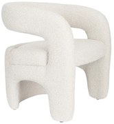 Fehér buklé fotel Nova – White Label