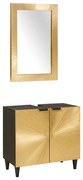 Fürdőszobai bútor szettek 2 pcs Fekete és Arany 62 x 33 x 58 cm