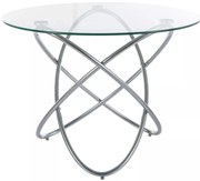 Orbit kerek étkezőasztal víztiszta/króm