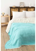 Türkiz muszlin ágytakaró franciaágyra 230x250 cm – Mijolnir
