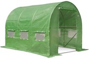 Garden Point 2x3,5m-es fóliaalagút növénytermesztéshez, zöld