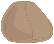 Drapp Babzsák Puff Huzat