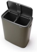 Szürke acél érintésre nyíló szelektív szemetes 60 l Bo Touch Bin – Brabantia