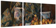 Kép - Paul Cézanne, Still Life with Apples and Peaches, reprodukciók (órával) (90x30 cm)