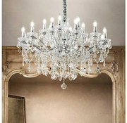 Ideal Lux - Kristály csillár láncon FLORIAN 18xE14/40W/230V átm. 86 cm átlátszó