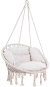 Jurhan BOHO függőszék párnával, Ø61cm, bézs
