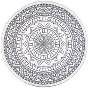 Mandala darabszőnyeg, szürke, 82 cm