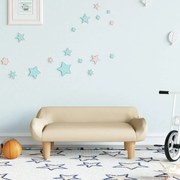 krémszínű szövet gyerekkanapé 70 x 40 x 30 cm