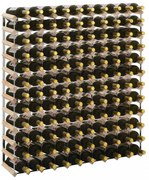 tömör fenyőfa bortartó állvány 120 palackhoz