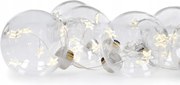 Solight Led karácsonyi gömb szett csillagokkal, 8 cm, 6 db, 30 Led, időzítő